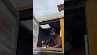 painting our skoolie 🎨🚌 Ep 106 Pt 2 diy renovation buslife vanlife camper rvlife [upl. by Sol269]