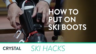 Ski Hacks  How To Put On Ski Boots  Crystal Ski Holidays [upl. by Lleihsad]