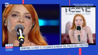 Sanremo la voce e leleganza di Noemi sul palco dellAriston  Oggi è un altro giorno 03022022 [upl. by Cosetta]