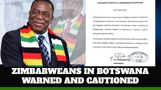 Mnangagwa PLACES Zimbabweans in Botswana in trouble Zimbabwe embassy warns citizens [upl. by Enilecram421]