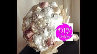 How to make Brooch Bouquet l DIY Bouquet Kit Pearlie l No Wires Easy Tutorial [upl. by Forcier349]