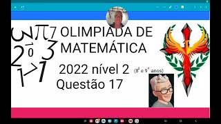 Olimpíada de matemática 2022 nível 2 questão 17 A figura abaixo mostra um tabuleiro 5 x 5 formado [upl. by Rozalin]