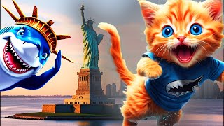 AI Cats Dance Through World Landmarks 🕺🐱 [upl. by Dyann]