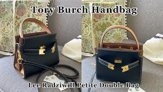 Tory Bury Lee Radziwill Petite Double Bag  Leather and Suede  Unboxing [upl. by Whale258]