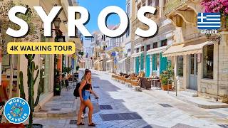 Syros Greece 4K Walking Tour Exploring the Heart of the Cyclades 🇬🇷 [upl. by Gershon]