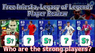 Free Andres Iniesta Legacy of Legends Player Review│ eFootball Mobile 2025 [upl. by Uranie]