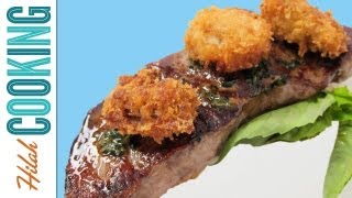 How to Make Steak with Fried Oysters  Hilah Cooking [upl. by Ulland998]