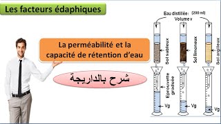 la perméabilité et la capacité de rétention deau du sol les facteurs édaphiques شرح بالداريجة [upl. by Kiri914]