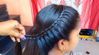 Unique braid Hairstyle for weddings and functions Hairstyle tutorials for girls hairstyles hair [upl. by Fleta187]