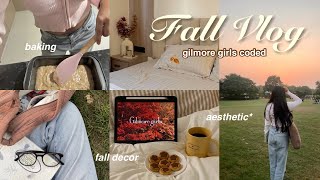 fall vlog🍂 COZY amp AESTHETIC life in india Decor haul makeup tutorial baking amp more [upl. by Argella483]