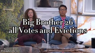 Big Brother 26 All Votes and Evictions [upl. by Sophy621]