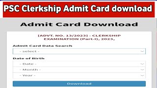 Wbpsc Clerkship Admit Card download Link Active 2024  PSC Clerkship Admit Card download 2024 [upl. by Ayenat]