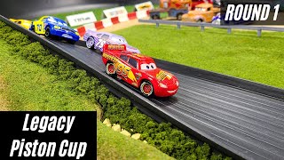 Lightning McQueen Races in the Legacy Piston Cup  Disney Pixar Cars Racing [upl. by Anne-Corinne]