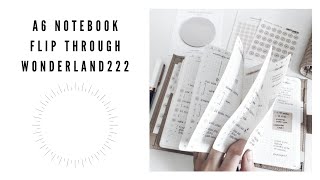 WONDERLAND222 A6 NOTEBOOK FLIP THROUGH [upl. by Eceinehs]