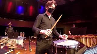 Mudra by Bob Becker  Reese Maultsby solo and JMU Percussion Ensemble [upl. by Ragas904]