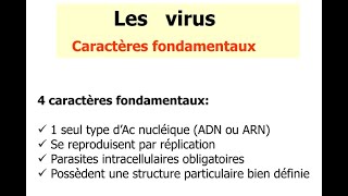 Virologie  Generalites FMPC [upl. by Kosel]