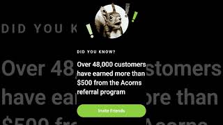 Earn GREAT Referral Bonuses with ACORNS Investment App finance hustle stocks investing shorts [upl. by Ylac]