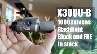 X300UB Weapon Light Ultra LED X300U B 1000 Lumens Pistol Light in stock Perfect Replica for airsoft [upl. by Eyoj470]