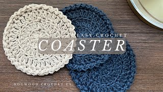 How to Crochet an Easy Zig Zag Coaster [upl. by Laefar574]