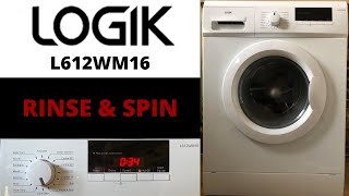 Logik L612WM16 Washing Machine  Rinse amp Spin [upl. by Ranit]