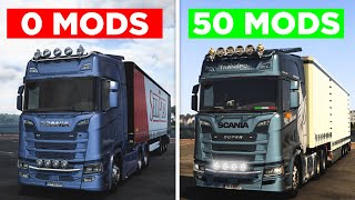 Playing WITH Mods vs NO Mods in ETS2 [upl. by Virgina887]