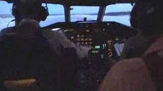 DC8 cockpit view of takeoff in Kiruna Sweden [upl. by Nired]