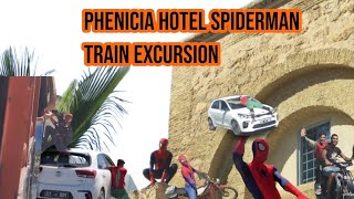 Sentido Phenicia Hotel Hammamet Tunisia  excursion  Spiderman amp Robin train to new Hammamet [upl. by Llenrrad]