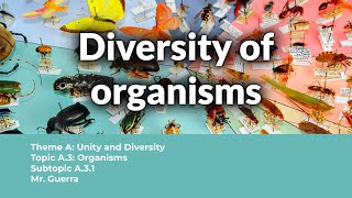 A31 Diversity of organisms  IB Biology SL NEW SYLLABUS First assessment 2025 [upl. by Ahders]