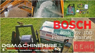 Bosch UniversalAquatak 36v  100 Cordless Battery Pressure Washer Unboxing amp DemonstrationDGMTV UK [upl. by Rihat]