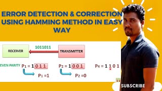 3Error Detection and Correction Problem solving using Hamming Method 2 [upl. by Milson]