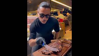 Saltbae at NusrEt Steakhouse New York saltbae nusret shorts [upl. by Erised]