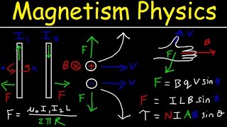 Magnetism Magnetic Field Force Right Hand Rule Amperes Law Torque Solenoid Physics Problems [upl. by Uella]