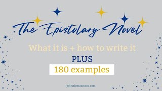 The Epistolary Novel What It Is  How To Write It — PLUS 180 Examples novels fictionwriting [upl. by Torhert219]