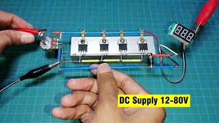 Simple voltage controller DIY Make adjustable voltage regulator using MOSFET [upl. by Agnese467]