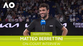 Matteo Berrettini OnCourt Interview QF  Australian Open 2022 [upl. by Taber]