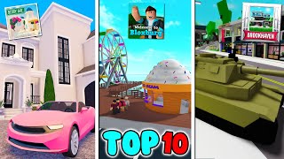 TOP 10 ROLEPLAY GAMES ON ROBLOX [upl. by Akiner]