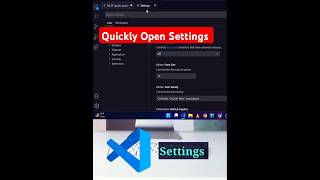 🖥️Quickly open settings in VS Code 🚀 VSCodetips [upl. by Dorin91]