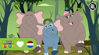 DAAR KOMT EEN OLIFANT  Kinderliedjes  Liedjes voor Peuters en Kleuters  Minidisco [upl. by Ttennaej]