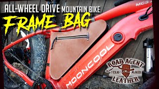 Making a Leather Zipper Frame Bag for Mooncools MC3 AllWheel Drive Mountain eBike [upl. by Sido]