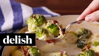 Cheesy Brussels Sprouts  Delish [upl. by Novello]