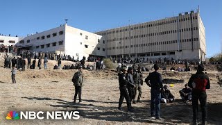 Inside look at Syrias notorious prison as loved ones search for relatives [upl. by Atinehs337]