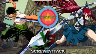 Lets Watch Zoro VS Erza  DEATH BATTLE [upl. by Aiciles]