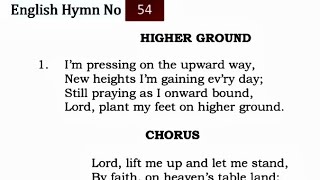 TPM English Song no 54 Lord lift me up and let me stand By faith on heavens table Land [upl. by Ulu]