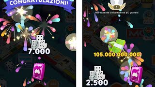 Monopoly GO Torneo 2500 Dadi e Fenicotteri Galleggianti 7000 Dadi [upl. by Hinch]