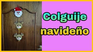 CÓMO tejer 🧶 un adorno navideño de RENO 🦌 para DECORAR la PUERTA 🚪 paso a paso [upl. by Cohla]