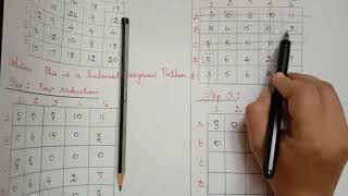 Assignment Problem drawing minimum nnumber of lines [upl. by Nagy]