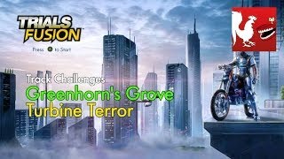 Trials Fusion  Greenhorns Grove Turbine Terror Track Challenges  Rooster Teeth [upl. by Frechette]