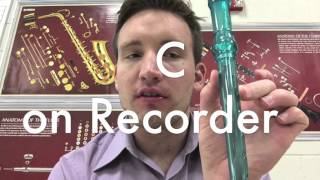 How to play C on the Recorder [upl. by Lovett]