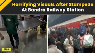 Bandra Railway Station Stampede Horrifying Visuals After Stampede At Bandra Railway Station [upl. by Schott412]