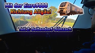 Mit der Stadler Euro9000 bei schönstem Herbstwetter Richtung Allgäu Teil 2  Lokführervlog 40 [upl. by Buell]